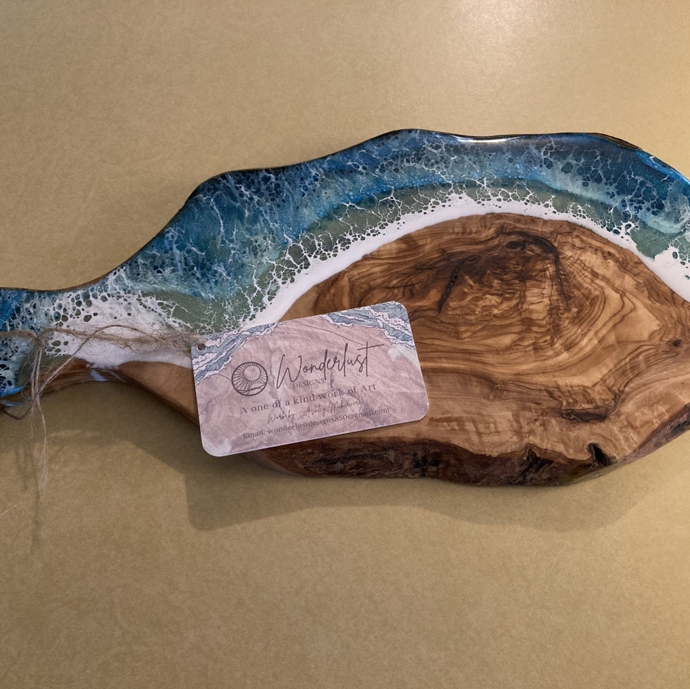 Beach Scene EPOXY CHARCUTIER BOARD